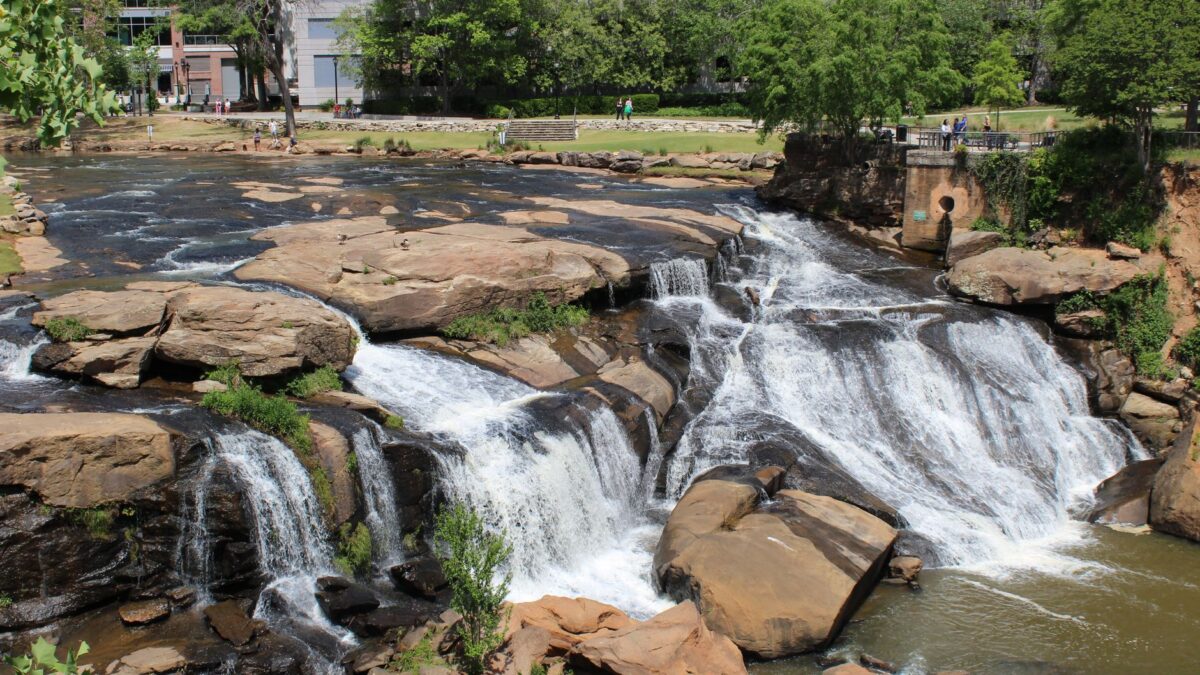 Falls Park on the Reedy in downtown Greenville, South Carolina