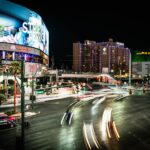 Las Vegas Strip at night with neon lights