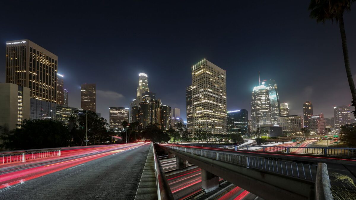 Los Angeles downtown skyline with high-rises