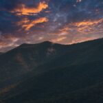 Sunset over the Great Smoky Mountains near Knoxville, Tennessee