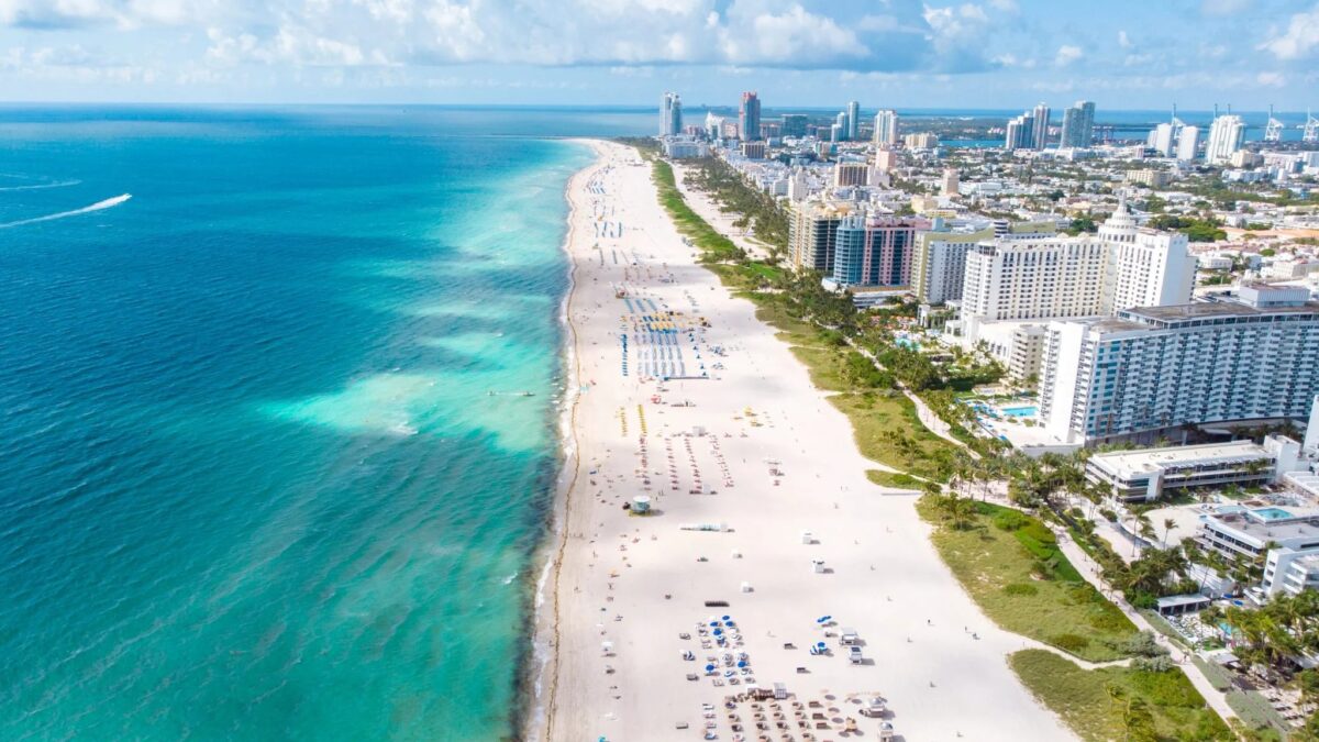 Aerial view of Miami Beach and South Beach