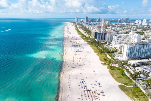 Aerial view of Miami Beach and South Beach