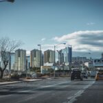 Las Vegas, Nevada skyline from a city street