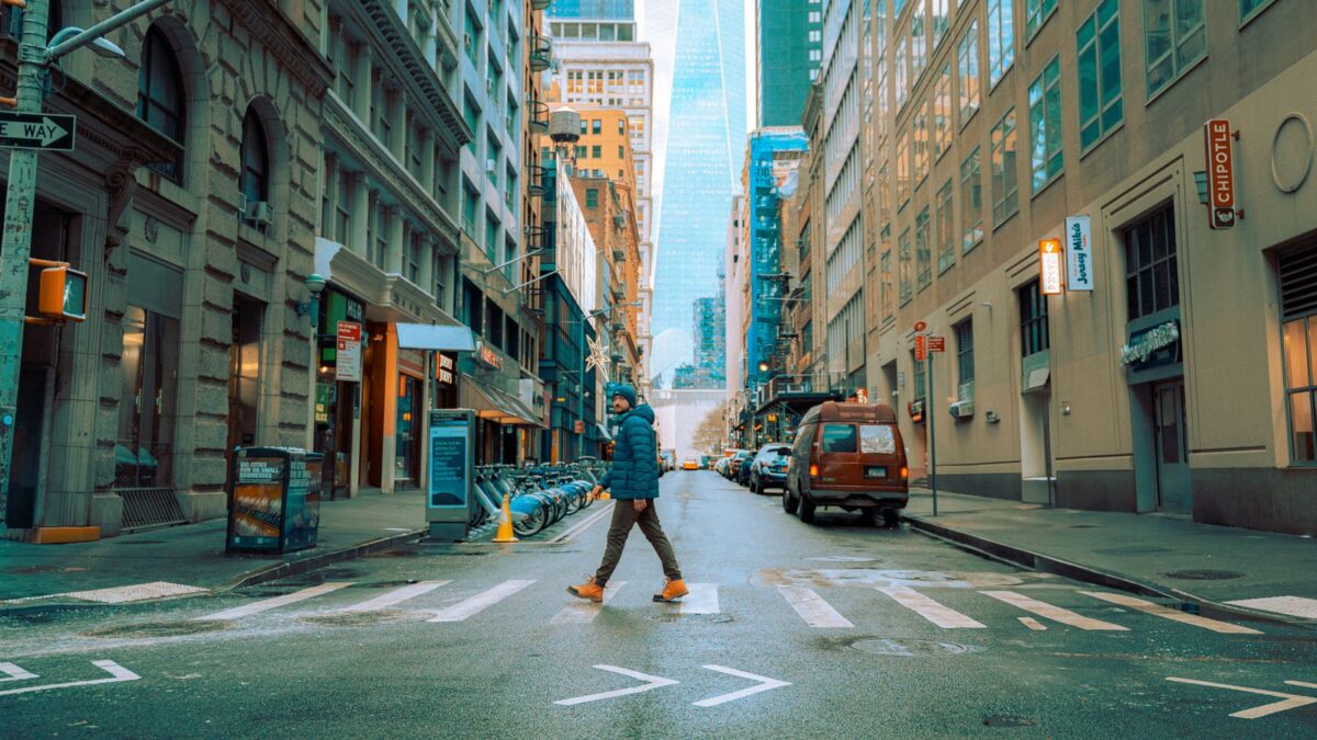 Manhattan street scene in New York City