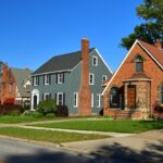 Quiet suburban street in an Ohio neighborhood