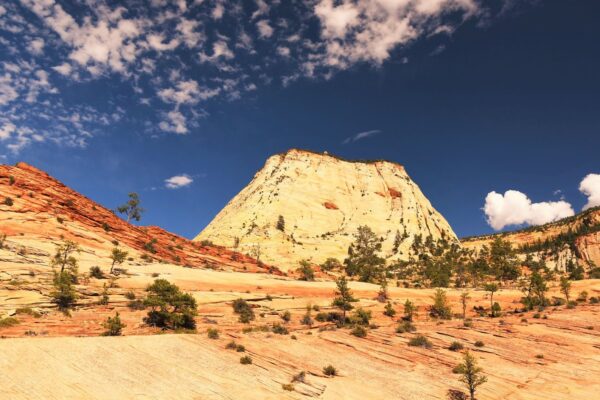 Red rock cliffs near Zion National Park in southern Utah