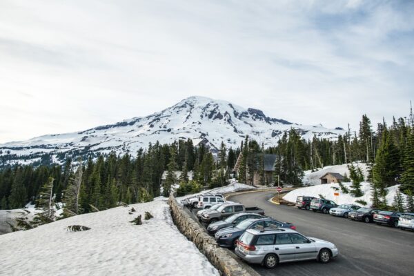 Snow-capped mountain in Washington