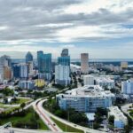 Aerial view of the Tampa, Florida skyline