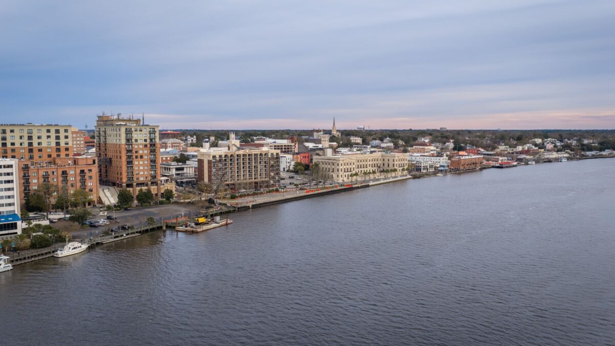Wilmington riverfront skyline